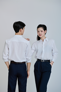 เสื้อเชิ้ตแขนยาวสีขาวสำหรับเด็ก ยูนิเซ็กซ์ ผลิตจากโพลีเอสเตอร์/คอตตอน ของโรงเรียนมัธยมต้น FMF เวียดนาม - Product Image 3