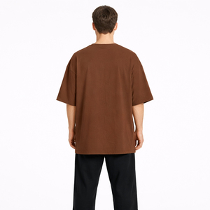 T-shirt en tissu 100 % coton avec étiquette détachable, coupe classique, design d'appliqué personnalisé, vente en gros, OEM, marque privée - Product Image 4