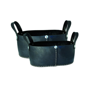 Panier artisanal classique en pneus recyclés, panier durable pour le rangement de bûches, de chaussures ou de couvertures, vente en gros depuis le Vietnam - Product Image 1
