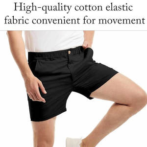 Pantalones Cortos de Trabajo Holgados con Estampado Sólido de Moda de Verano para Hombre, con Cintura Elástica, para Deportes, Correr y Uso Casual - Product Image 5