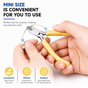Mini-pince coupante pour bijoux, poignée jaune, outil de coupe de précision, léger et durable, pour la création de bijoux et la découpe de perles - Product Image 6