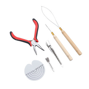 Kit de herramientas para extensiones de cabello, alicates para el cabello, aguja de gancho, juego de agujas para tirar, fácil de usar, profesional, portátil para extensiones de cabello - Product Image 1