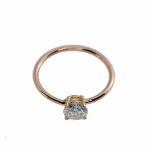 Anillo de Diamante Cultivado en Laboratorio de 0.30 CT en Oro de 18K |   Anillo de Compromiso Elegante y Minimalista |   Joyería nupcial certificada por IGI - Product Image 5