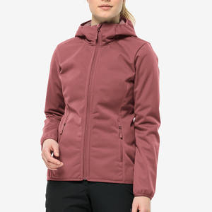 Veste softshell imperméable pour femme avec logo personnalisé, résistante aux intempéries, séchage rapide et coupe-vent, pour la randonnée, le camping et la course en plein air - Product Image 1