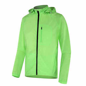 เสื้อแจ็คเก็ตพัฟเฟอร์กันลมสีเขียวมะนาวสำหรับผู้ชาย แบบไม่มีฮู้ด ซิปปิด น้ำหนักเบา ผลิตจากโพลีเอสเตอร์ มีกระเป๋าหน้า สวมใส่สบายๆ สำหรับฤดูใบไม้ร่วง - Product Image 1