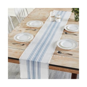 Custom Made Japanese Style Embroidered Splicing Striped Cotton <b>Linen</b> <b>Table</b> Runner Tassels Flag Party Wedding <b>Table</b> Decoration - Product Image 1