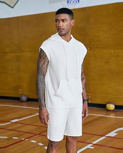 Premium Custom Hoodie Shorts Set for Men and Women Summer Cotton Fleece <b>Tracksuit</b> Casual Streetwear - Product Image 4