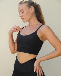 Sujetador Deportivo de Alta Calidad para Mujer, Cuello en U, Ligero, Sin Costuras, Transpirable, con Soporte Alto, Tirantes No Ajustables, Relleno Extraíble Delantero - Product Image 3