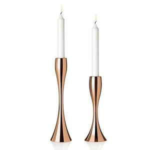 Porte-bougie en métal artistique finition dorée, parfait pour les décorations de table de célébrations festives - Product Image 4