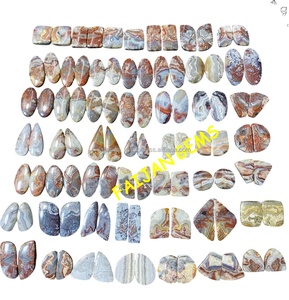 Crazy Lace Agate Pares Precio al por mayor Mezcla en forma de cabujón a granel para la venta Cabina genuina para hacer joyas y manualidades DIY - Product Image 1