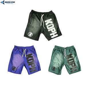 Men's Cotton Fleece Mid Shorts-Quick Dry Breathable Eco-Friendly 240g Silk Screen Front Logo Knitted Drawstring Embroidery - Product Image 6