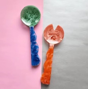 Cuillère de service réutilisable en résine artisanale de luxe TCE, couverts décoratifs haut de gamme, personnalisables, cadeau pour la maison, la salle à manger, l'hôtel, le café - Product Image 5