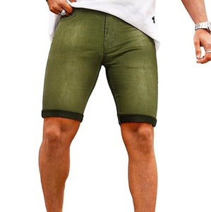 Shorts de Mezclilla Vintage de Verano para Hombre, de Alta Calidad, al por Mayor, Personalizados con Logotipo, Shorts Ajustados para Exteriores - Product Image 1