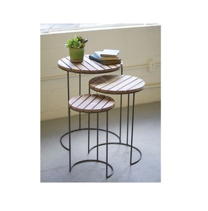 Elegant Iron Nesting Table With Modern Metallic Finish For Contemporary Coffee Table Decoration Ideas - Product Image 1
