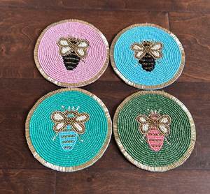 Posavasos Bordados y Decorados con Cuentas Hechos a Mano para Decoración del Hogar de Marca Privada y Negocios de Exportación al por Mayor - Product Image 4