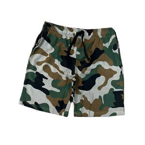 Shorts de bain décontractés pour hommes, style urbain, en tissu polyester/coton, avec logo personnalisé, taille élastique, pour l'été - Product Image 2