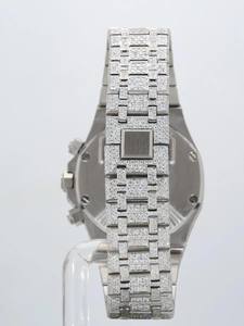 Montre mécanique de luxe en acier inoxydable, édition limitée, avec cadran en cristal et diamants Moissanite ronds de qualité VVS supérieure, style Hip Hop - Product Image 3
