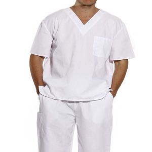 Ensemble d'uniformes médicaux personnalisés pour hôpitaux et cliniques, tenue d'infirmière en tissu tricoté à manches courtes, tenue professionnelle - Product Image 4