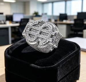 Bague de luxe en diamant taille ronde avec halo, en argent sterling 925, or massif 10K 14K 18K, pour femme, avec moissanite – Fournisseur direct de bijoux - Product Image 3