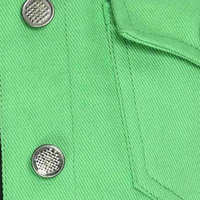 Veste en jean tricotée pour femme, mode automne/hiver, coupe classique, décontractée, coupe-vent, personnalisable, fermeture à boutons recouverts, poches, 100% coton