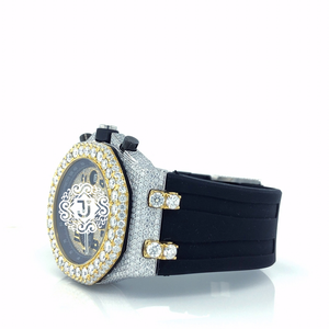 Reloj Mecánico de Acero Inoxidable con Diamantes Moissanite, Estilo Hip Hop, Números Romanos, Unisex, Casual y Formal, Alta Demanda - Product Image 4