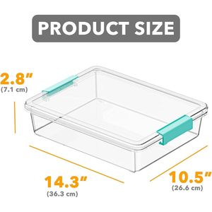Contenitori di Plastica Trasparente da 6 Qt con Coperchi, Organizzatori Sensoriali per Artigianato, per Casa e Ufficio, Contenitori Impilabili per Arte - Product Image 3