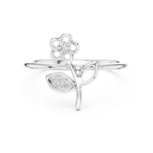 Anillo de Oro Amarillo de 14K con Diamante Cultivado en Laboratorio para Mujer |   Ropa de Fiesta |   Diamante Cultivado Nuevo - Product Image 4