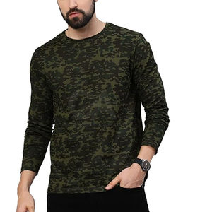 Chemises de chasse camouflage pour hommes, chemise tactique camouflage à manches longues, séchage rapide, col rond, t-shirt de sport - Product Image 1