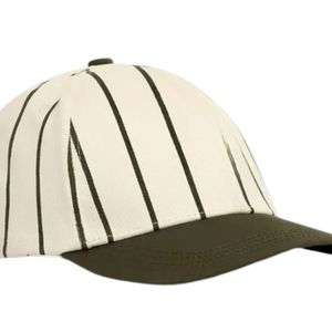 Gorra de Béisbol a Rayas Verde Oliva y Beige para Hombre, Visera Curva, Correa Ajustable, Gorra Deportiva Informal, Bordado de Logotipo Personalizado, Venta al Por Mayor OEM - Product Image 4