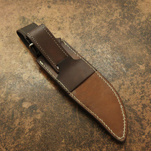 Cuchillos Bowie de Acero D2 Hechos a Mano con Mango Marrón Crema, Hoja Plateada Pulida y Guarda Decorativa para Caza y Camping al Aire Libre - Product Image 3