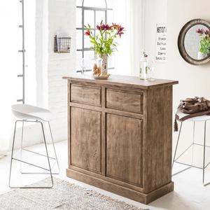 Meuble bar Vandana Maxima Sierra en bois de manguier brossé et métal - Product Image 3