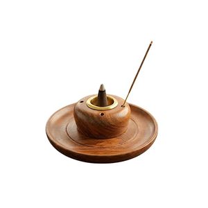 Caja para quemar incienso en forma de cono, color marrón, tamaño mediano, soporte para Agarbatti con recogedor de cenizas, caja de incienso de madera para el hogar, la oficina y la meditación - Product Image 5