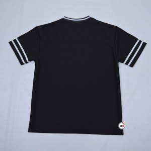 T-shirt noir à col en V pour homme Hypnotic, manches courtes, avec logo blanc imprimé, coupe classique, style jersey décontracté, avec design de logo personnalisé - Product Image 5