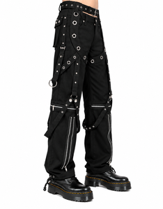Custom High Quality 100% Cotton Gothic Pants Unisex Loose Fit Multi <b>Pocket</b> Alternative Fashion Streetwear <b>Trousers</b> - Product Image 3