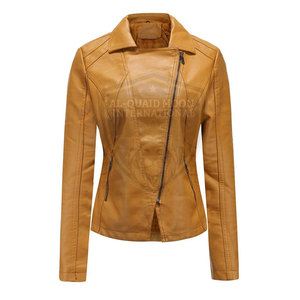 Veste en cuir confortable pour femme, marque privée, vêtement de mode - Product Image 4