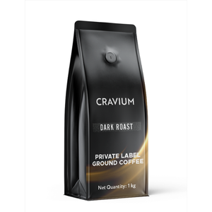 กาแฟคั่วเข้มบดละเอียด 1 กก. แบรนด์ส่วนตัว คราวิอัม กาแฟคั่วเข้มบดละเอียด 1 กก. แบรนด์ส่วนตัว บรรจุภัณฑ์ปิดผนึก มีคาเฟอีน - Product Image 1
