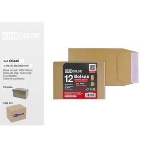 Busta in Carta Kraft 100x145mm BOLSA Copertine in Carta di Qualità Premium - Product Image 1