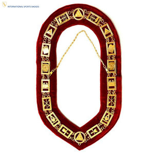 High End Embroidered Masonic Regalia Chain <b>Collar</b> with High Quality Premium Finish for Formal Events and Regalia Collection - Product Image 1