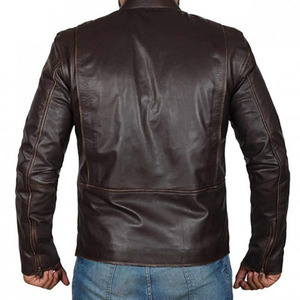 2026 Vintage High Street Style Genuine <b>Sheepskin</b> Cow Skin Leather <b>Jacket</b> High Quality Canvas Stand Collar Winter <b>jacket</b> for men - Product Image 6