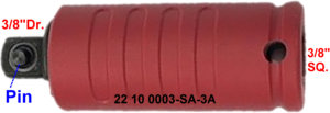 3/8"F X 3/8"Dr. Adaptateur de douille à chocs isolé, personnalisable OEM par ITA Tools - Product Image 2