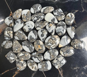 Hermosas Gemas Sueltas de Jaspe Maligano Gris en Forma de Cabujón, Lote a Precio de Mayoreo, Joyería de Diferentes Tamaños, Piedra de Jaspe Maligano - Product Image 6