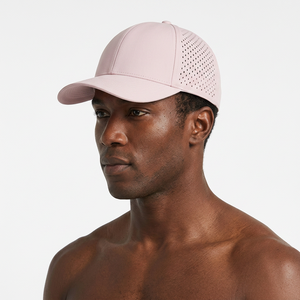 Casquette de baseball rose à 6 panneaux, maille respirante, réglable, unisexe, pour l'extérieur, printemps-été, décontractée, 100 % polyester, couleur unie - Product Image 6