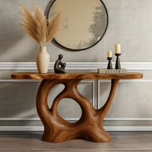 โต๊ะไม้เนื้อแข็งทำมือ ดีไซน์วินเทจไม่ซ้ำใคร เหมาะสำหรับห้องอาหาร โรงแรมหรูหราสไตล์มินิมอล ทางเข้าบ้านใหม่ ตกแต่งบ้าน - Product Image 2