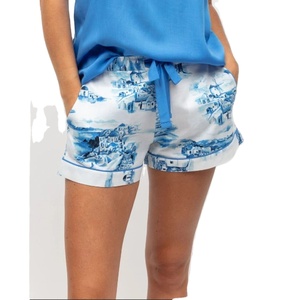 Conjunto de pijama de 2 piezas de 100% algodón personalizado para mujer, talla XL, cintura elástica suave, estampado Digital, Top holgado para otoño y primavera - Product Image 3