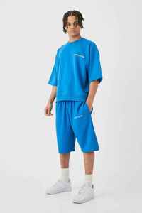 Ensemble T-shirt et short pour homme X Sports City, lavande, col rond, édition limitée, imprimé en sérigraphie, respirant, décontracté, vêtements d'été, 100% coton - Product Image 3