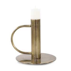 Porte-bougie de table avec poignée pour la décoration de la maison, porte-bougie en métal résistant à la chaleur - Product Image 1