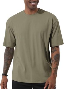 เสื้อยืดสตรีทแวร์คุณภาพสูงสำหรับผู้ชาย ผ้าหนา 250 กรัม พิมพ์ลายโลโก้ด้านหน้าตามสั่ง เสื้อยืดลำลองสไตล์สปอร์ต ผ้าฝ้าย 100% แห้งเร็ว - Product Image 5