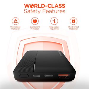 Power Bank Nero da 10000mAh 20W PD + USB, Comodo Compagno di Viaggio per Ricarica in Movimento - Product Image 6