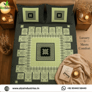 Luxury King Size Cotton <b>Bedding</b> <b>Set</b> 3 Piece Panel Design | Bedspread with Pillow Covers Soft Comfortable Home Textile Collection - Product Image 2