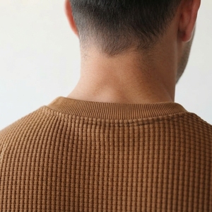 Mens Winter Waffle Knit Fleece Tracksuit <b>Set</b> <b>2</b>-<b>Piece</b> Long Sleeve Crew Neck Sweatshirt & Jogger <b>Pants</b> Casual Loungewear - Product Image 4